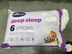 5 X ASSORTED BEDDING ITEMS TO INCLUDE SILENTNIGHT DEEP SLEEP 6 PILLOWS