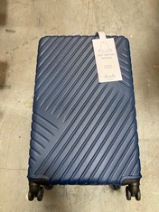 ROCK LISBON LARGE SUITCASE IN BLACK TO INCLUDE ROCK SANTIAGO LARGE SUITCASE IN NAVY BLUE