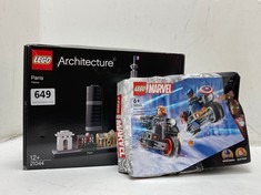 LEGO 21044 ARCHITECTURE PARIS TO INCLUDE LEGO 76260 MARVEL BLACK WIDOW & CAPTAIN AMERICA MOTORCYCLES