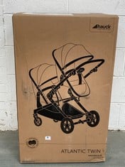 HAUCK ATLANTIC TWIN STROLLER - MELANGE GREY - RRP £500