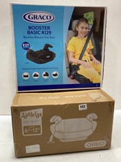 GRACO BOOSTER BASIC R129 BACKLESS BOOSTER CAR SEAT TO INCLUDE JOVIKIDS BOOSTER CAR SEAT