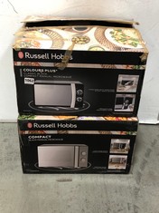 RUSSELL HOBBS COMPACT BLACK MANUAL MICROWAVE RHM2061B TO INCLUDE RUSSELL HOBBS COLOURS PLUS+ CLASSIC BLACK COMPACT MANUAL MICROWAVE RHMM701B