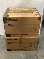 TOSHIBA 800W MICROWAVE OVEN MV-AM20T(BK) TO INCLUDE TOSHIBA 800W MICROWAVE OVEN ML-EM23P(SS)