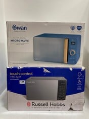 RUSSELL HOBBS TOUCH CONTROL 20L DIGITAL MICROWAVE RHMT2005S TO INCLUDE SWAN NORDIC COLLECTION 20L DIGITAL MICROWAVE SPRUCE BLUE