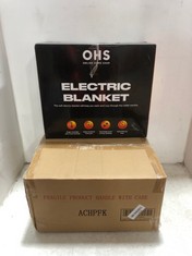 OHS WAFFLE FLEECE ELECTRIC BLANKET TO INCLUDE ACHPFK KING SIZE POLAR FLEECE 203 X 152CM