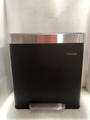 SONGMICS 2 X 30L DOUBLE KITCHEN BIN BLACK LTB202B01 - RRP £113