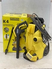 KARCHER HIGH PRESSURE WASHER IN YELLOW/BLACK - MODEL NO. K4 - RRP £209