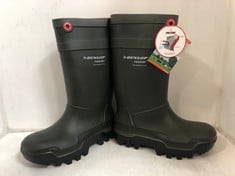 DUNLOP PUROFORT THERMO+ SAFETY BOOTS DARK GREEN/BLACK - SIZE 10