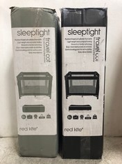 2 X RED SLEEPTIGHT TRAVEL COT