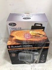 QUEST DEEP FILL SANDWICH TOASTER TO INCLUDE RUSSELL HOBBS STAINLESS STEEL 2 SLICE TOASTER