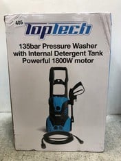 TOPTECH 135BAR PRESSURE WASHER WITH INTERNAL DETERGENT TANK POWERFUL 1800W MOTOR 529771511