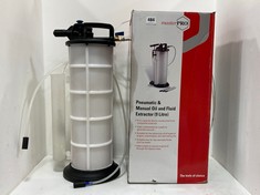 MASTERPRO PNEUMATIC & MANUAL OIL & FLUID EXTRACTOR 9L - RRP £110