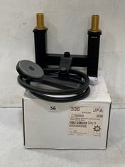 METHVEN AMIO MATTE BLACK TWIN LEVER BATH SHOWER MIXER TAP AMBSMBK - RRP £355