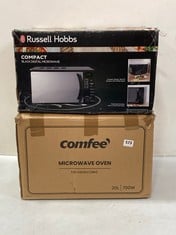 COMFEE 20L 700W MICROWAVE OVEN CM-E202CC(WH) TO INCLUDE RUSSELL HOBBS COMPACT BLACK DIGITAL MICROWAVE RHM2076B