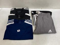 5 X ASSORTED CLOTHES TO INCLUDE ADIDAS NAVY T-SHIRT - SIZE L