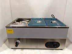 MOOTACO 1500W ELECTRIC BAIN MARIE FOOD WARMER STAINLESS STEEL - RRP £154