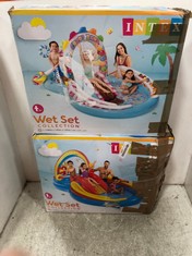 INTEX WET SET COLLECTION RAINBOW RING PLAY CENTER POOL TO INCLUDE INTEX WET SET COLLECTION CANDY ZONE PLAY CENTER POOL