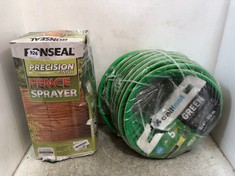 RONSEAL PRECISION FINISH FENCE SPRAYER TO INCLUDE CELLFAST GREEN PROFESSIONAL GARDEN & CONSTRUCTION SITE HOSE 50M