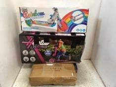 3 X ASSORTED ITEMS TO INCLUDE OZBOZZ RAINBOW SCOOTER