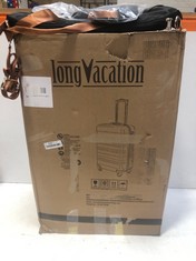 LONG VACATION BLACK/BROWN 4 WHEEL TRAVEL CASE