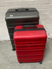 JOHN LEWIS ANY DAY 75CM SUITCASE IN BLACK TO INCLUDE ANY DAY 65CM SUITCASE IN RED - RRP £120