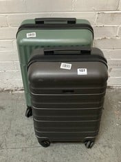 JOHN LEWIS ANY DAY 55CM SUITCASE IN BLACK TO INCLUDE JOHN LEWIS TAMPA SMALL SUITCASE IN GREEN