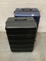 JOHN LEWIS ANY DAY 75CM SUITCASE IN BLACK TO INCLUDE ANY DAY 75CM SUITCASE IN NAVY BLUE - RRP £130