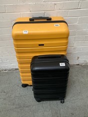 JOHN LEWIS ANY DAY 75CM SUITCASE IN YELLOW TO INCLUDE ANY DAY 55CM SUITCASE IN BLACK - RRP £110