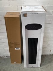 JOHN LEWIS TOWER FAN IN WHITE 209 X 197 X 992 MM TO INCLUDE 4.5L AIR COOLER