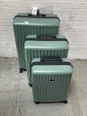 JOHN LEWIS TAMPA SET OF 3 SUITCASES IN GREEN - RRP £249