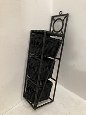 2X STONE THE CROWS TOWER OF 4 DRAWERS STORAGE RACK IN BLACK