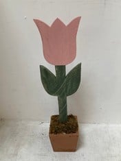 12 X STONE THE CROWS LARGE PINK TULIP POT - HEIGHT 62CM - TOTAL RRP £192