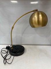 2X JOHN LEWIS HECTOR TABLE LAMP IN ANTIQUED BRASS