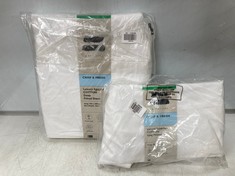 4 X ASSORTED JOHN LEWIS BEDDING ITEMS TO INCLUDE LUXURY EGYPTIAN COTTON KING PILLOWCASE 50 X 90 CM IN WHITE