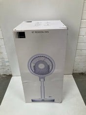 JOHN LEWIS 10" PEDESTAL FAN IN WHITE