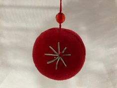 120 X STONE THE CROWS LARGE FELT BAUBLE WITH POM POM