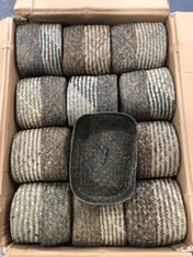 24 X STONE THE CROWS SEAGRASS STORAGE BASKET - SET OF 3