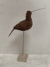 8 X STONE THE CROWS RATTAN BIRD-HEAD UP - HEIGHT 54CM - TOTAL RRP £96