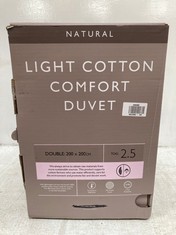 JOHN LEWIS NATURAL 2.5TOG LIGHT COTTON COMFORT DUVET - DOUBLE 200 X 200CM