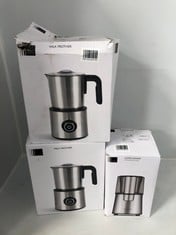 2X JOHN LEWIS MILK FROTHER - BLACK/SILVER TO INCLUDE JOHN LEWIS COFFEE GRINDER