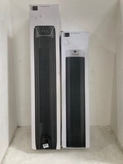 JOHN LEWIS 30" TOWER FAN IN BLACK AND JOHN LEWIS 36" TOWER FAN IN BLACK