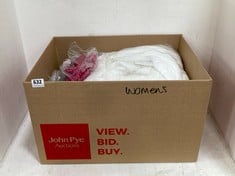 BOX OF ASSORTED JOHN LEWIS WOMEN'S CLOTHING TO INCLUDE CADEE CROP PJ WHITE SIZE 14