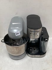 JOHN LEWIS PUMP ESPRESSO COFFEE MACHINE TO INCLUDE JOHN LEWIS STAND MIXER IN GREY