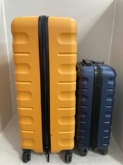 JOHN LEWIS ANY DAY 75CM SUITCASE IN YELLOW TO INCLUDE ANY DAY 55CM SUITCASE IN NAVY- RRP £100