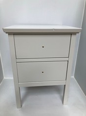 JOHN LEWIS WILTON 2 DRAWER BEDSIDE LINEN (BOX 1 OF 1) - RRP £109