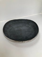 12 X STONE THE CROWS LARGE BOWL - CHARCOAL - (H) 7 X (W) 30 X (D) 26 CM - TOTAL RRP £576