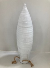 4 X STONE THE CROWS MEDIUM WALL STEM VASE - WHITE - HEIGHT 61CMS - TOTAL RRP £60