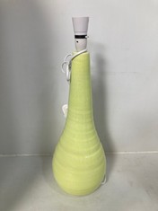 1 X STONE THE CROWS MD.TEARDROP LAMP BASE-LIGHT LEMON - SKU: 677064 - TOTAL RRP £85