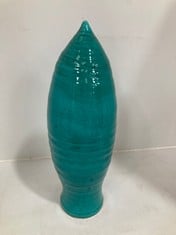 2X STONE THE CROWS SMALL WALL STEM VASE - TEAL - SKU: 676964 - TOTAL RRP £76