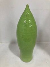 2X STONE THE CROWS SMALL WALL STEM VASE - GREEN - SKU: 676982 - TOTAL RRP £76